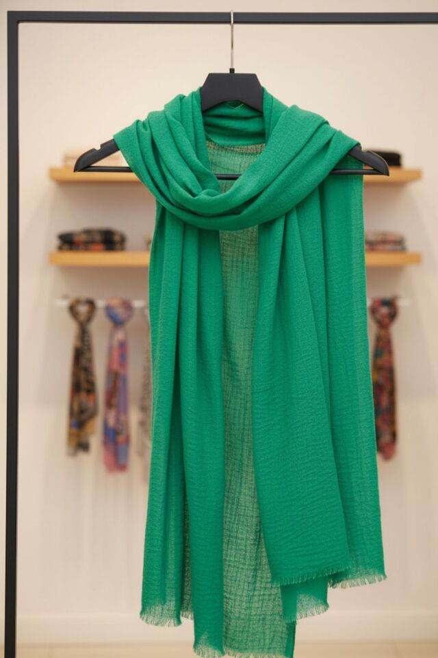 BAMBU KRAŞ ŞAL - Benetton Yeşili