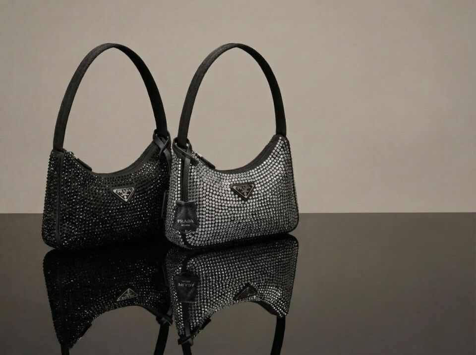 Prada Mini El ve Omuz Çantası - Siyah