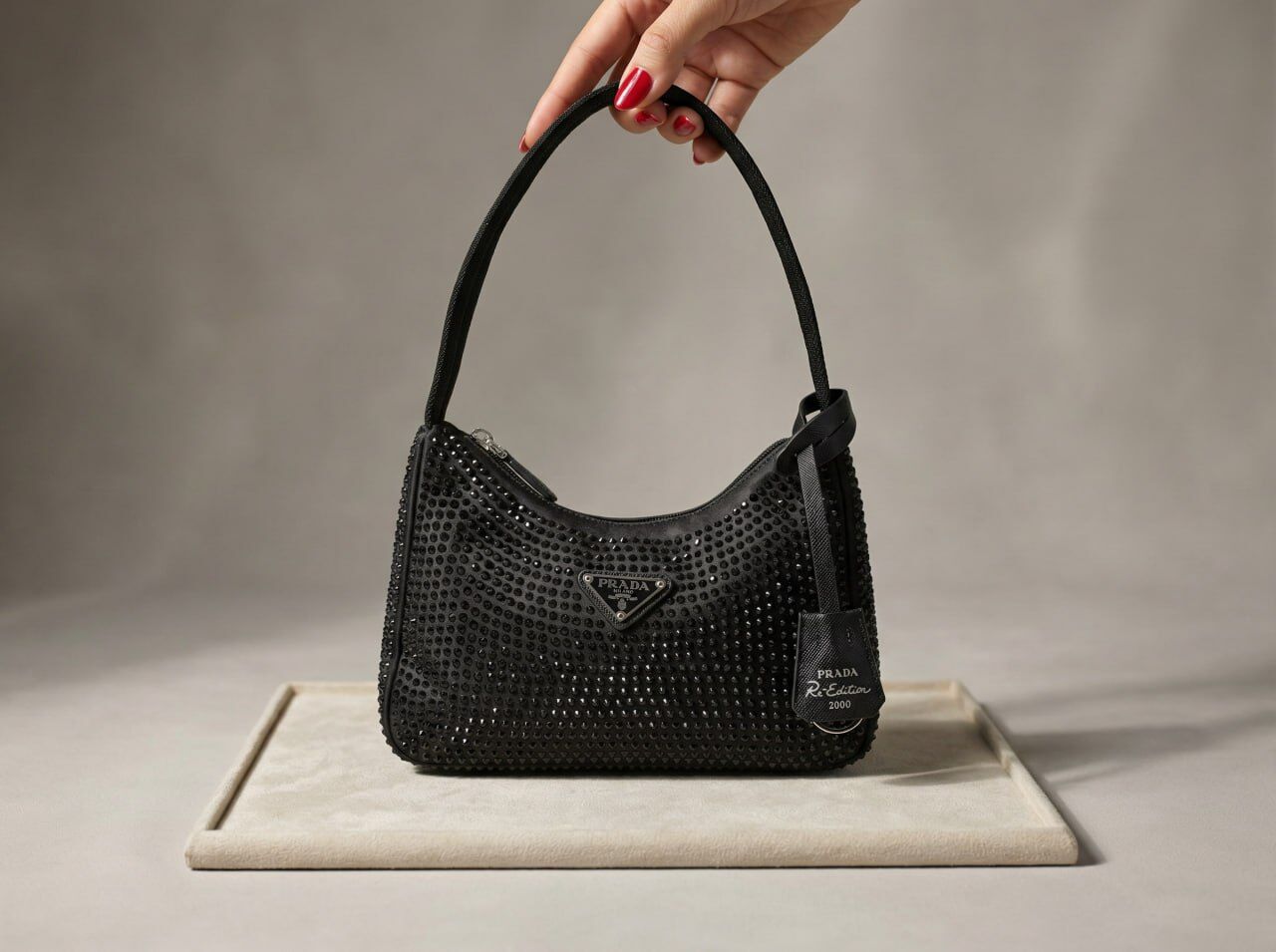 Prada Mini El ve Omuz Çantası - Siyah