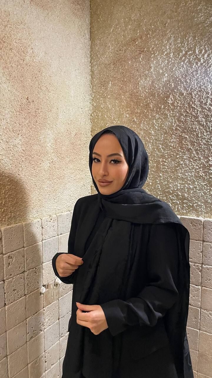 HALKA DESEN NAİA KUMAŞ ŞAL - SİYAH