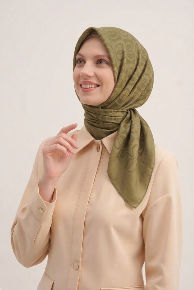 HALKA DESEN EŞARP - HARDAL