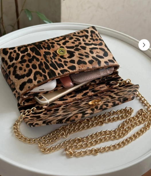 Kroka Clucth Jake Kadın Çapraz Çanta Leopar